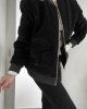Pikowana Kurtka Bomber Jacket Oversize Black